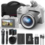 64MP Digital Camera for Photography Autofocus, 4K vlogging Camera for YouTube with Strap&Tripod,16X Anti-Shake Compact Travel Camera with WiFi & App Control, Flash,SD Card, 2 Batteries (S200)