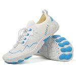 Men’s Barefoot Shoes for Outdoor, Sports, Gym, Water, Beach, Yoga, Exercise, Walking, Running, Quick-Dry - White Sky WS1 (White Sky, UK Footwear Size System, Adult, Men, Wide, 10)