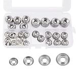 Beenlen 200 Pcs 304 Stainless Steel Finishing Cup Countersunk Washers Assortment Kit, Cup Countersunk Finish Washer Kit- #6#8#10#12