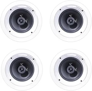 Klipsch R-1650-C in-Ceiling Speaker - White (4-Pack) Compact, Easy to Install, Durable