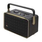 JBL Authentics 300 Portable Smart Home Speaker with Built-In Wi-Fi and Music Streaming, Voice Assist and Bluetooth Connectivity, Retro Design in Black