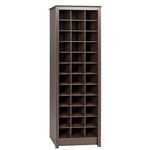 Prepac Space Saving 36 Cubby Shoe Storage Cabinet in Espresso