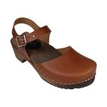 Lotta From Stockholm Low Wood Cinnamon Clogs on Brown Base-40