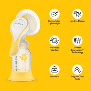 Medela Harmony Manual Breast Pump – Portable, Single Hand Use