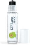 Migrastil Migraine Stick Rollon - Fast Cooling Comfort for Your Head. Aromatherapy with Peppermint & Other Essential Oils. Metal Roller. Made in USA by Basic Vigor