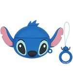 Compatible with AirPods 3 Case Stitch, Protective Silicone Cartoon 3D Cover for AirPod 3rd Generation Case, Kids Teens Girls Women Funny Kawaii Cute Case for AirPods 3 Generation - Big Ear Blue Stitch