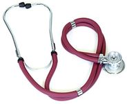 Primacare DS-9295-BD 30" Sprague Rappaport Style Stethoscope for Doctors, Nurses and Medical Students, First Aid Professional Dual Head Cardiology Kit for Men, Women and Pediatric, Burgundy