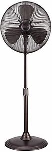 HUNTER HHC90439, 16-Inch Retro Pedestal Stand Fan with Onyx Copper Finish