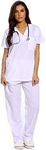 Just Love 22201V-3X White Women's Scrub Sets/Medical Scrubs/Nursing Scrubs
