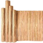 FlickBuyz Natural Bamboo Garden Fence - Slat Privacy Fence Screening Roll - Outdoor Garden Protective Screens Wind, Sun and Rain Privacy Panel Shield, Garden Privacy & Protective Screens (2m x 3m)