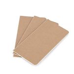 Wanderings Traveler's Journal Refill Inserts - 8.25 x 4.25 Inch (21cm x 11cm) - Dot Dotted Paper - Set of 3 - Journal Refills for Leather Travel Journals, Diary and Planners