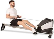 JLL® R200 Luxury Home Rowing Machine, 2024 Model Rowing Machine Fitness Cardio Workout with Adjustable Resistance, Advanced Driving Belt System, 12-Month Warranty, Black and Silver Colour