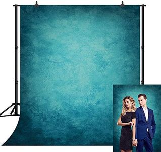 CapiSco 5X7FT Retro Abstract Cyan Portrait Backdrop Photography Portrait Abstract Background for Newborn Baby Child Adult Portrait Mannequin Vinyl Backdrop Photo Studio background SCO185A