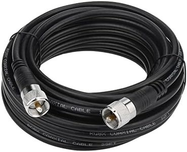 Ullnosoo RG8x Coaxial Cable 35 ft, CB Coax Cable, UHF PL259 Male to Male Low Loss CB Antenna Cable, 50 Ohm for HAM Radio, Antenna Analyzer, Dummy Load, SWR Meter