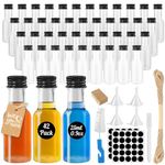 Furuising 42 Pack Mini Liquor Bottles, 25ml/0.8oz Mini Alcohol Bottles, Reusable Miniature Alcohol Bottles with Screw Caps, Pen, Hangtag, Funnel for Weddings Parties Favors