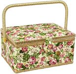 Sewing Basket with Rose Floral Prin