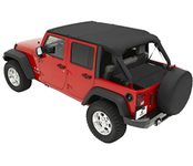 Bestop 52581-35 Header-Style Safari Bikini Black Diamond Top for 07-09 Wrangler JK Unlimited