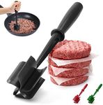 CUNSENR Premium Meat Chopper for Ground Beef - Heat Resistant Meat Masher - Kitchen Tools & Gadgets - Durable Ground Beef Smasher - Non Stick Hamburger Chopper - Cook Ground Meat with Ease(Black)