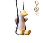 Swinging Duck Car Hanging Ornament, Cute Car Hanging Accessories for Rear View Mirror, Car Pendant Duck Hanging Swing (Duck)