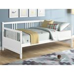 Giantex Wooden Daybed Frame Twin Size, Full Wooden Slats Support, Dual-use Sturdy Sofa Bed for Bedroom Living Room (White)