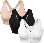 Women's Zip Front Sports Bra Wirele