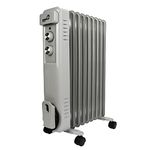 OIL Filled Radiator Heater 9 Fin Electric 2KW Free Standing Portable Oil Radiator with Thermostat Control - 3 Heater Settings, Built in Safety Features - EXPRESS DELIVERY