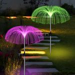 Ahuja International Solar Garden Outdoor Lights Waterproof 7 Color Changing Jellyfish Flower Lights for Garden Decor,Yard Decor, (Multicolor) (Pack of 1)