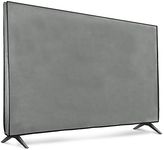 kwmobile Dust Cover for 65" TV - Fabric Case TV Protector for Indoor Flat Screen TVs - Light Grey