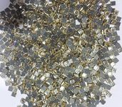 Goonmala Kundan stone for Jewellery Making, Bangles, Embroidery pastable beads, 500 pieces (Silver Square 4mm plain)