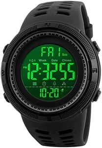 Reloj Digital para Hombre - a Prueba de Agua 50M, Reloj Militar Negro de Gran Cara LED con Alarma/Temporizador de Cuenta Regresiva/Cronómetro / 12 / 24H