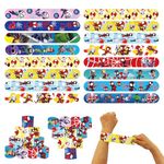 POPOYU 24Pcs Spidey Party Bags Fillers Kids Slap Bands,Spidey and His Amazing Friends Slap Bands Slap Bracelets Wristband Party Favours for Girls Boys Spider Party Bag Fillers Birthday Classroom Gifts