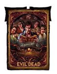 Wild Star Hearts - Evil Dead Necronomicon - Evil Dead Fleece Blanket 61 x 110 inches/Horror Bedspread/Horror Tapestry/Horror Merchandise Fleece Throw/Art by Peter Panayis