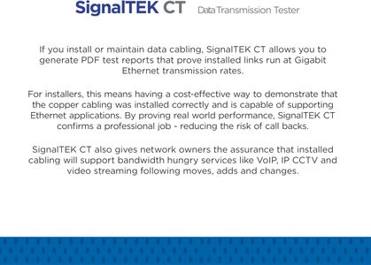 TREND Networks SignalTEK CT Cable Tester – Network Signal Verification