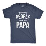 Mens My Favorite People Call Me Papa T Shirt Funny Humor Father Tee for Guys Mens Funny T Shirts Dad Joke T Shirt for Men Funny Grandpa T Shirt Novelty Navy XXL