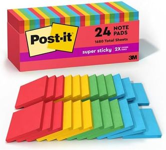 Post-it Super Sticky Notes, 3 in x 3 in, Marrakesh Collection, 24 Pads/Pack, 70 Sheets/Pad, Cabinet Pack (654-24SSAN-CP)