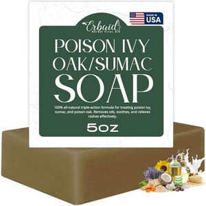 Poison Ivy Soap Bar – All Natural Poison Ivy Treatment – Anti-Itch Skin Cleanser Wash for Poison Ivy, Poison Oak & Sumac – Removes Oils, Soothes & Relieves Rashes – 5oz Jewelweed Soap Made in USA