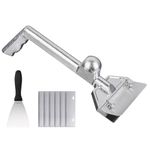 BOLEXINO Grill Scraper W/ 7 Blades and Small Slant Edge Grill Scraper, Heavy Duty Casting Aluminum Flat top Grill Accessories, Commercial Griddle Scraper for Restaurants, Bars, Diners