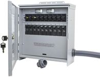 R310A Pro/Tran2 Outdoor 30-Amp 10-Circuit 2 Manual Transfer Switch with L14-30 Power Inlet