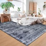 ADVWIN Vintage Boho Area Rug with N