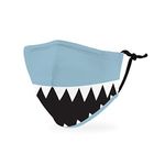 Weddingstar Kid's Washable Cloth Face Mask Reusable and Adjustable Protective Fabric Face Cover w/Dust Filter Pocket - Shark Tooth