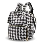 LuvLap Multifunctional Waterproof Diaper Bag-Backpack Cum Tote bag/Travel bag, Premium Oxford waterproof material, Large storage capacity with 15 pockets, Black & White (all over print)