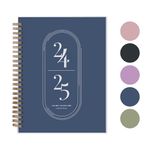 Rileys 2024-2025 18-Month Academic Weekly Planner - Academic Weekly & Monthly Agenda Planner, Flexible Cover, Notes Pages, Twin-Wire Binding (20 x 15 cm, Midnight Blue)