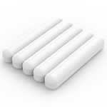 Labasics 5-Pack Stir Bar Set, 50 mm PTFE-Coated Magnetic Stirring Bars White Laboratory Stir Mixer for Stirrers, 5 PK