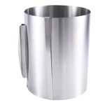 Ervnypt Adjustable Cake Ring Stainless Steel Tart Ring Silver Cake MOL High 20 cm - Stainless Steel Baking Ring Adjustable - High Baking Mould for Easy Preparation