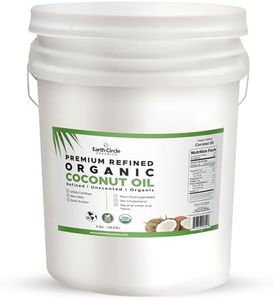 REFINED Coconut Oil – Ultra Premium Steam Refined, Keto & Paleo Friendly, Zero Coconut taste or smell - For Skin & Hair Care, Cooking, Deep Frying, Baking & More – Bulk 5 Gallon