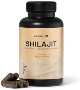 Pure Himalayan Organic Shilajit Resin Extract - 1000mg Max Potency, 85+ Trace Minerals, Humic & Fulvic Acid, Shilajit for Men & Women, Immune Support, Energy & Cognition, 2 Month Supply, 120 Capsules
