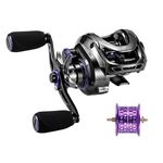 DOVIELLO GKA200 Pro Baitcaster Reels 2023 New 8.1 Gear Ratio 6+1BB Drag Clicker Sound 9KG/20LB Drag Power Fishing Reel Baitcasting Reel Left Hand Double Spools