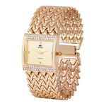 ADAMO Adele 18K Gold Plated Bracelet Rose Gold Dial Women's & Girl's Watch 865KKM21