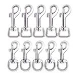 Swivel Snap Hooks, Lucky Goddness 20pcs Metal Heavy Duty Square Eye Clasp Buckle Trigger Clip Multipurpose- Best for Spring Pet Buckle, Key Chain for Linking Dog Leash Collar, Handmade Crafts Project