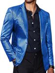 COOFANDY Mens Metallic Jacket Regular Fit Blazer Casual 70s Disco Party Sport Coat